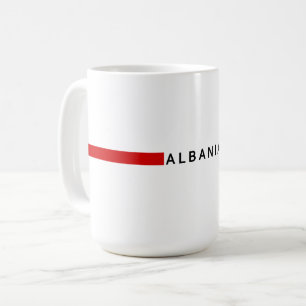 Taza De Café Bandera minimalista albanesa