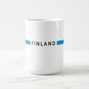 Taza De Café Bandera minimalista de Finlandia