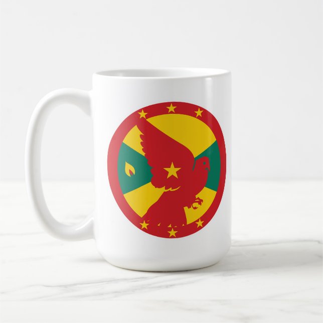 Taza De Café Bandera nacional animal de Granada Dove (Izquierda)