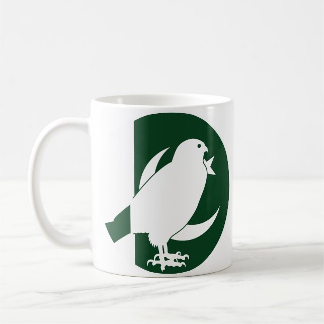 Taza De Café Bandera nacional de animales paquistaníes Falcon (Izquierda)