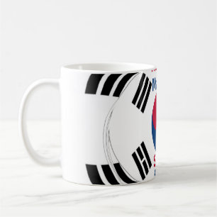 Taza De Café Bandera nacional de Corea del Sur: Orgullo del Tae