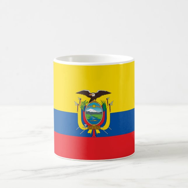 Taza De Café Bandera Nacional de Ecuador (Centro)