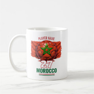 Taza De Café Bandera Nacional de Fútbol de Marruecos Patrimonio