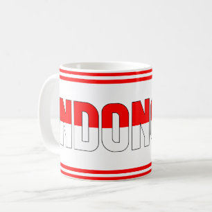 Taza De Café Bandera nacional indonesia café negro