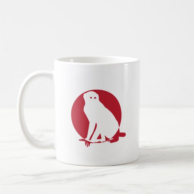 Taza De Café Bandera nacional japonesa Macaque (Izquierda)