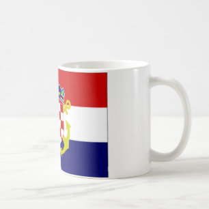 Taza De Café Bandera naval de la bandera de Croacia