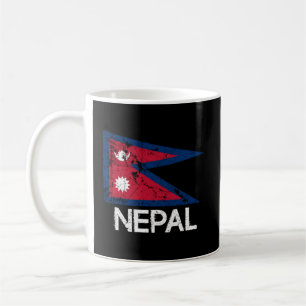Taza De Café Bandera nepalí hecha en Nepal