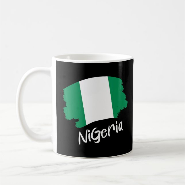 Taza De Café Bandera nigeriana Nigeria (Izquierda)
