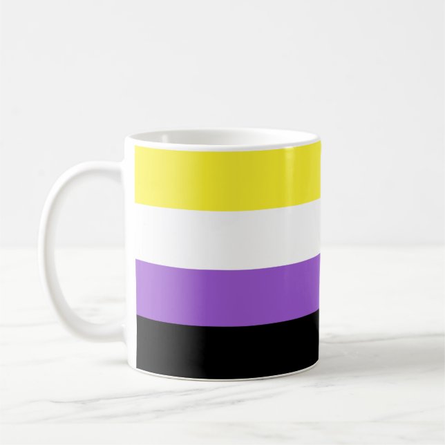 Taza De Café Bandera No Binaria (Izquierda)