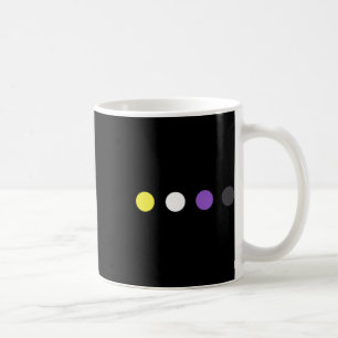 Taza De Café Bandera No Binaria Sutil Puntos Orgullo Enby Trans
