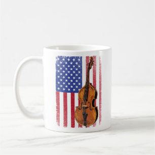 Taza De Café Bandera norteamericana de trasero bajo bandera pat