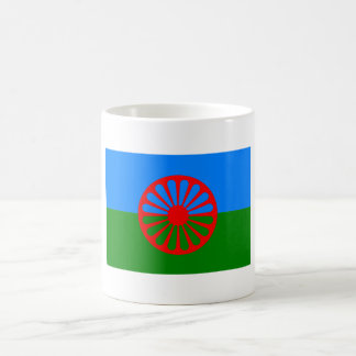 Taza De Café Bandera oficial del gitano del Romany