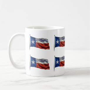 Taza De Café Bandera ondeando de Texas
