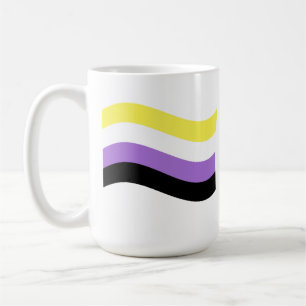 Taza De Café Bandera Ondeante NoBinaria