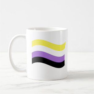 Taza De Café Bandera Ondeante NoBinaria