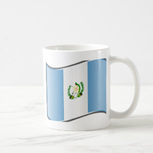 Taza De Café Bandera ondulada de Guatemala