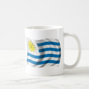 Taza De Café Bandera ondulada de Uruguay