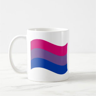 Taza De Café Bandera Ondulada del Orgullo Bisexual