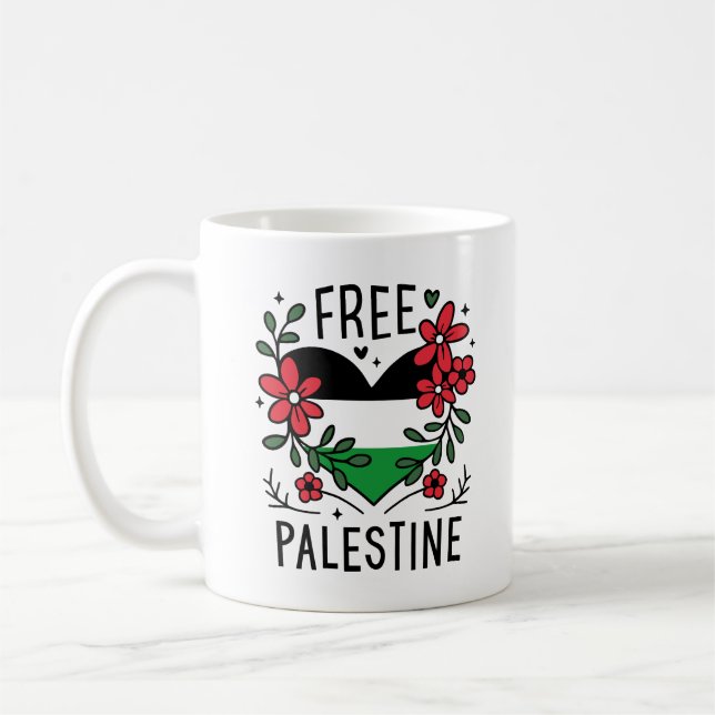 Taza De Café Bandera palestina libre (Izquierda)