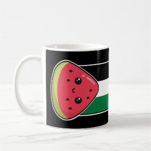 Taza De Café Bandera palestina linda con Palestina sin sandía