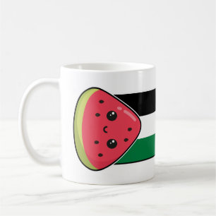 Taza De Café Bandera palestina linda con Palestina sin sandía