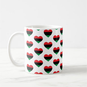 Taza De Café bandera panafricana corazón historia negra afroame