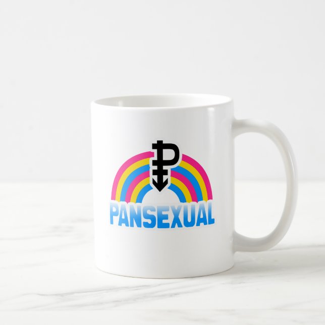 TAZA DE CAFÉ BANDERA PANSEXUAL DEL ARCO IRIS (Derecha)