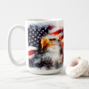 Taza De Café Bandera Patriótica Americana