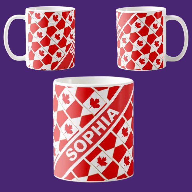 Taza De Café Bandera Patriótica de Canadá personalizada (Subido por el creador)