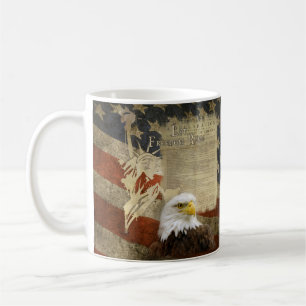 Taza De Café Bandera patriótica de la independencia de la