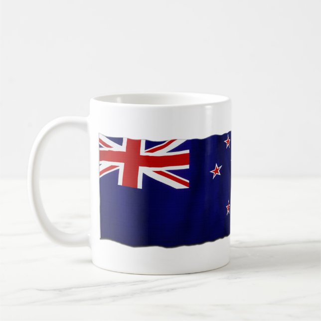 Taza De Café Bandera Patriótica de Nueva Zelanda para Kiwis (Izquierda)