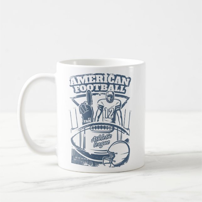 Taza De Café Bandera Patriótica Estadounidense de Béisbol Dad 2 (Izquierda)