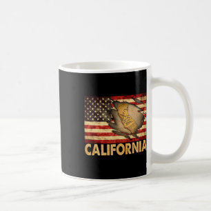 Taza De Café Bandera Patriótica Estadounidense De California 4