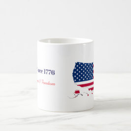 Taza De Café Bandera Patriótica Estadounidense Desde 1776 Liber