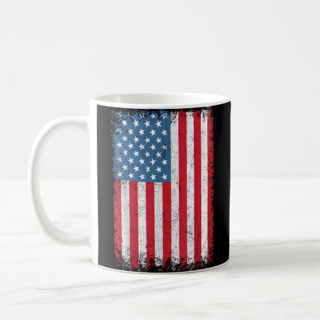Taza De Café Bandera Patriótica Estadounidense Para Hombres Niñ (Izquierda)