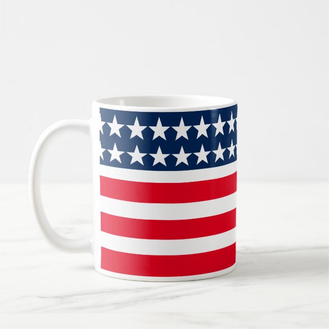 Taza De Café Bandera Patriótica Mug (Izquierda)