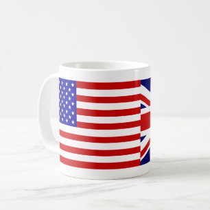 Taza De Café Bandera personalizable de Estados Unidos y bandera