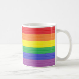 Taza De Café Bandera pintada del arco iris