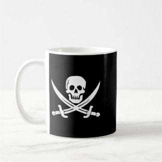 Taza De Café Bandera pirata de cráneo de huesos cruzados de Jol