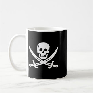 Taza De Café Bandera pirata de cráneo de huesos cruzados de Jol