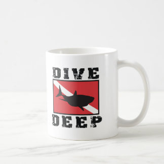 Taza De Café Bandera profunda del EQUIPO DE SUBMARINISMO del