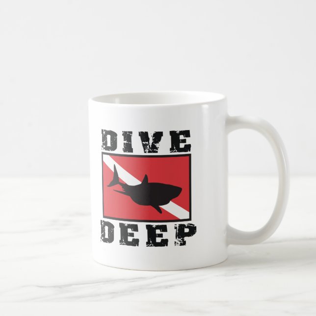 Taza De Café Bandera profunda del EQUIPO DE SUBMARINISMO del (Derecha)