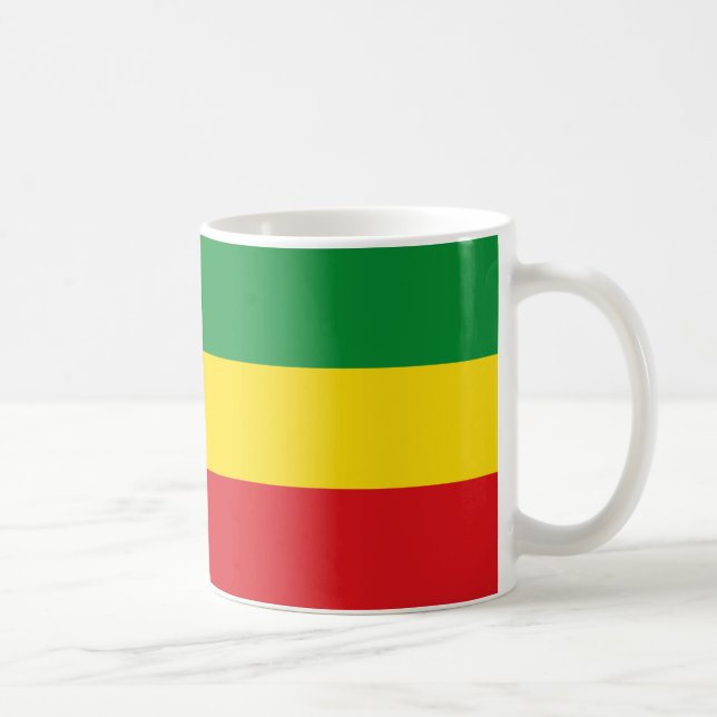 Taza De Café Bandera rastafariana rasta etíope (Derecha)