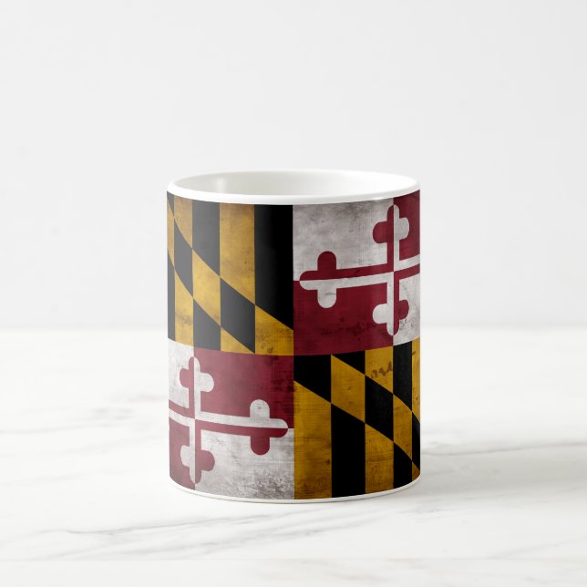 Taza De Café Bandera resistida del estado de Maryland del (Centro)