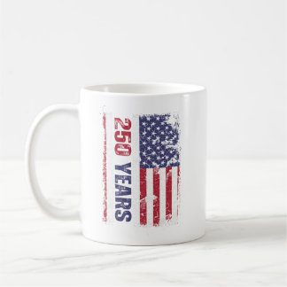 Taza De Café Bandera Retro América 250 Años Aniversario 250