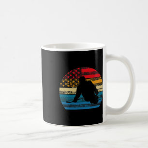 Taza De Café Bandera Retro de EE. UU. de Hockey en Trineo