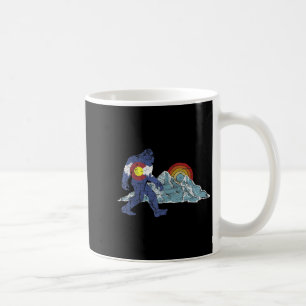 Taza De Café Bandera retro del estado de Sasquatch Colorado Mon