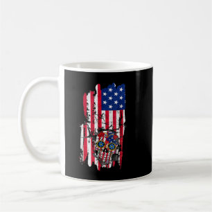 Taza De Café Bandera Retro Estadounidense Día de la Independenc