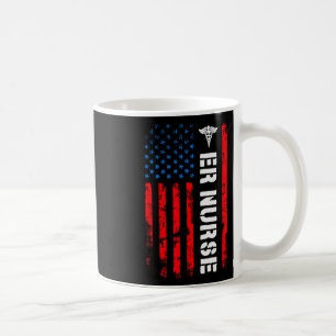 Taza De Café Bandera Retro Estadounidense Patriótica Er Enferme