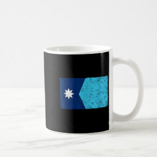 Taza De Café Bandera retro vintage del estado de minnesota homb